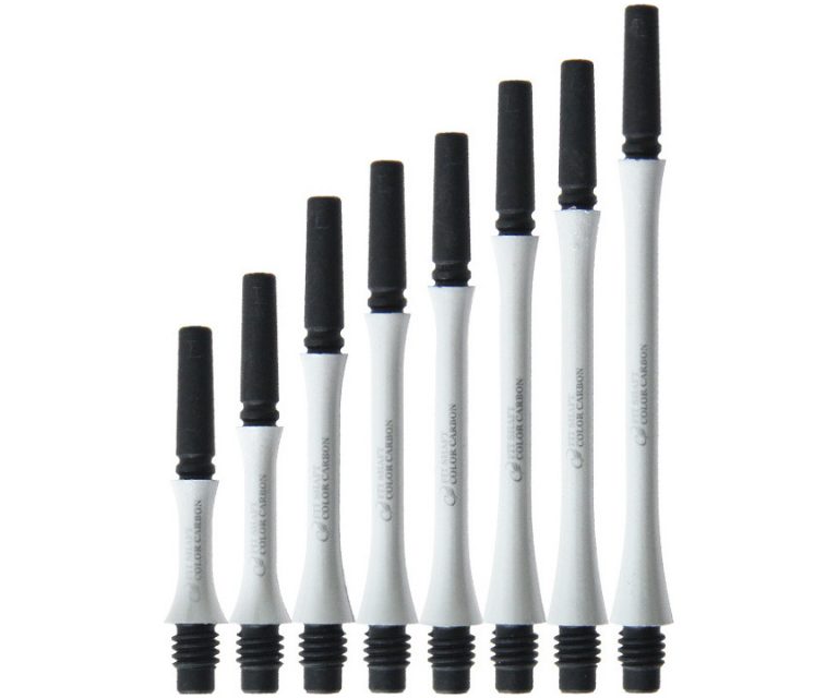 Cosmo Fit Flight Carbon Slim Locked Dart Shafts Pearl White