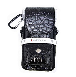 cameo and l-style krystal colors dart case. croco black